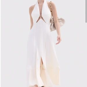 Cult Gaia Orella halter dress in white (tags on, never worn)